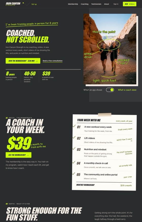 Iron Canyon, a site Steed designed and built