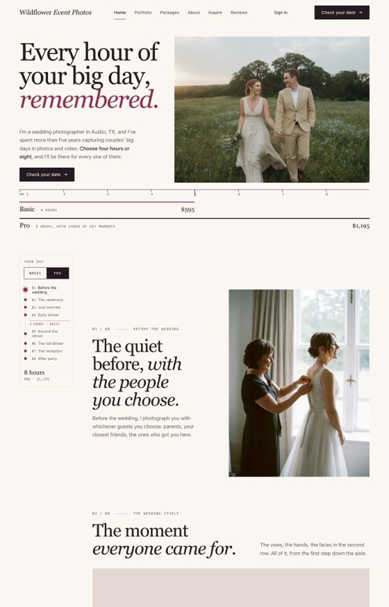 Wildflower, a site Steed designed and built