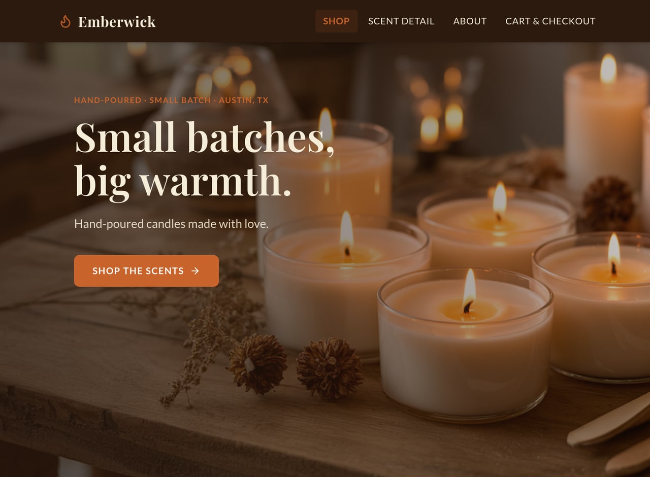 Emberwick — a real business built with Helm